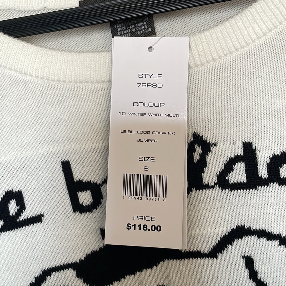 HP 🎊🎉French Connection Le Bulldog Sweater - Picture 4 of 5